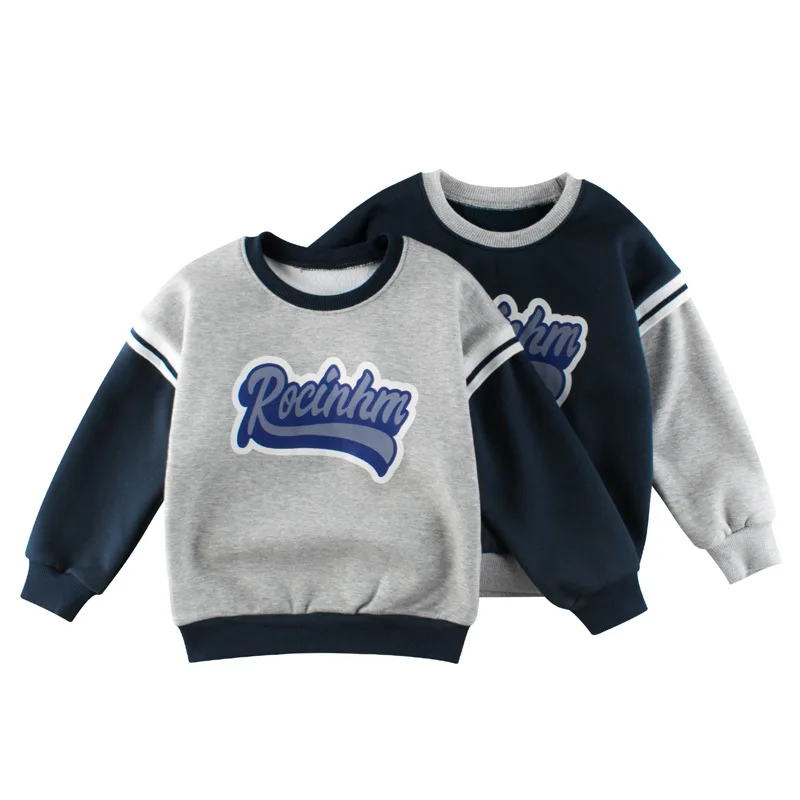 

Autumn Winter New Baby Boys Girl Clothes Fashion Children Cartoon Toddler Costume Thicken Pullover Cotton Sports T Shirt Kids