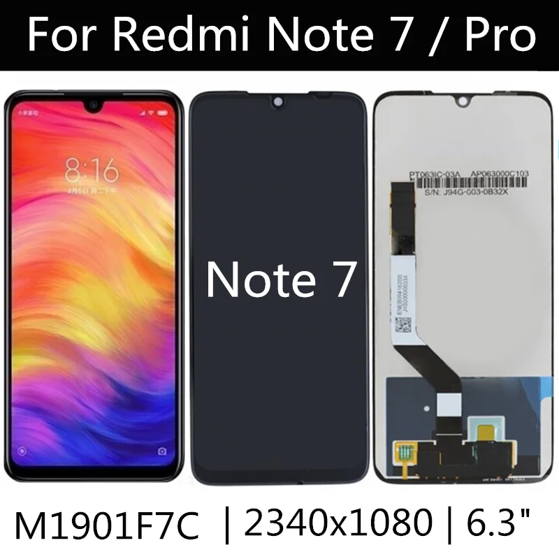 10point touch LCD For Xiaomi Redmi Note 7 Display Screen Touch Assembly Note7 PRO | Мобильные телефоны и аксессуары