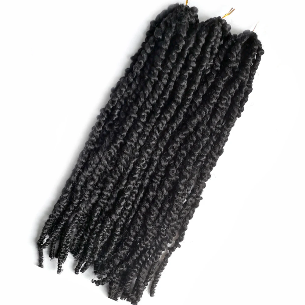 

Синтетические твист локоны предварительно заплетенные крючком косы для женщин 18 дюймов чёрные страсти Locs прически плетеные волосы для нар...