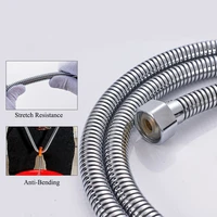 stainless steel shower hose flexible water pipe 1 5m2m rainfall shower hose chrome plating shower pipe bathroom accessories