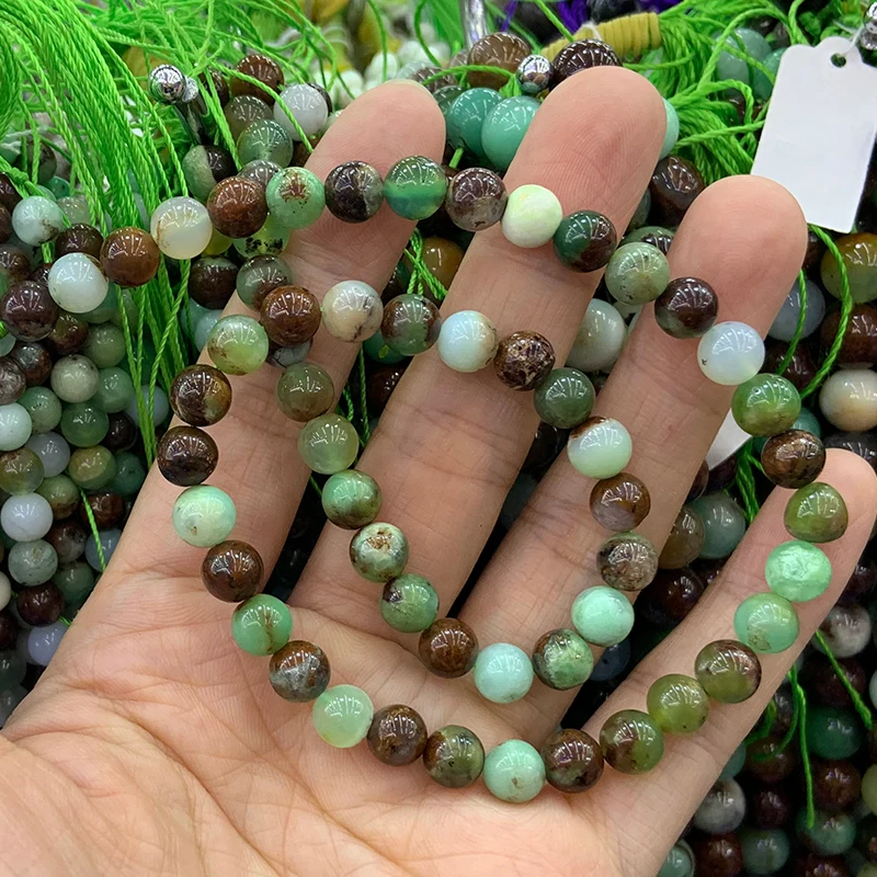 Бусины из натурального камня хризопаза 15 дюймов круглые свободные бусины сделай