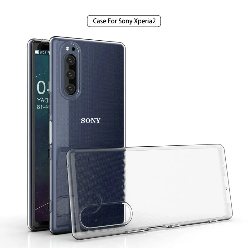 Прозрачный силиконовый чехол для Sony Xperia 5 J8210 J8270 J9210 1 мягкая задняя крышка