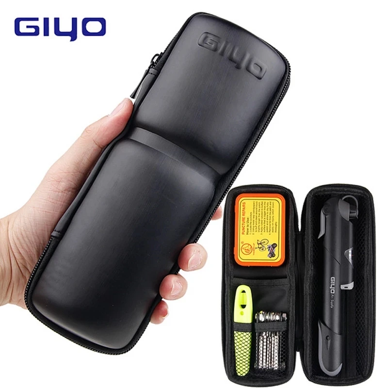 

GIYO Bicycle Tire Repair Kit Portable Patch Tool Set With Bike Pump Storage Bag Multifunctional Bike Repair Kit Carried Outdoors