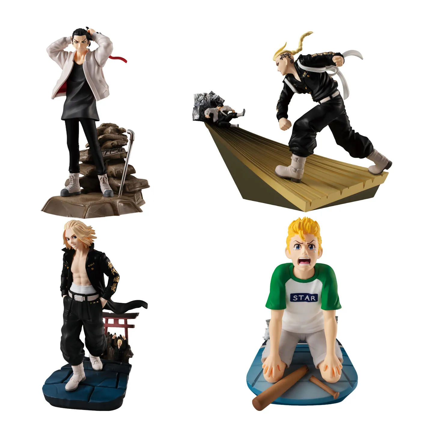 

In Stock Tokyo Revengers Baji Keisuke Anime Figure Models Q Version Box Egg 80Mm Draken Takemitchy Anime Figurine Figural Model