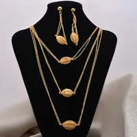 jewelry set 24k gold color jewelry sets for women bridal luxury necklace earrings set indian african wedding heart gifts