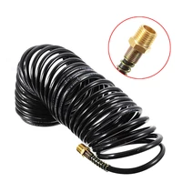 1ps mayitr 7mm air compressor recoil hose line spring tube coil tools durable 25ft 14npt compressor air tool black