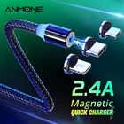 Магнитный кабель ANMONE, Micro USB, Type-C, для xiaomi redmi note7, Android, Umidigi F2
