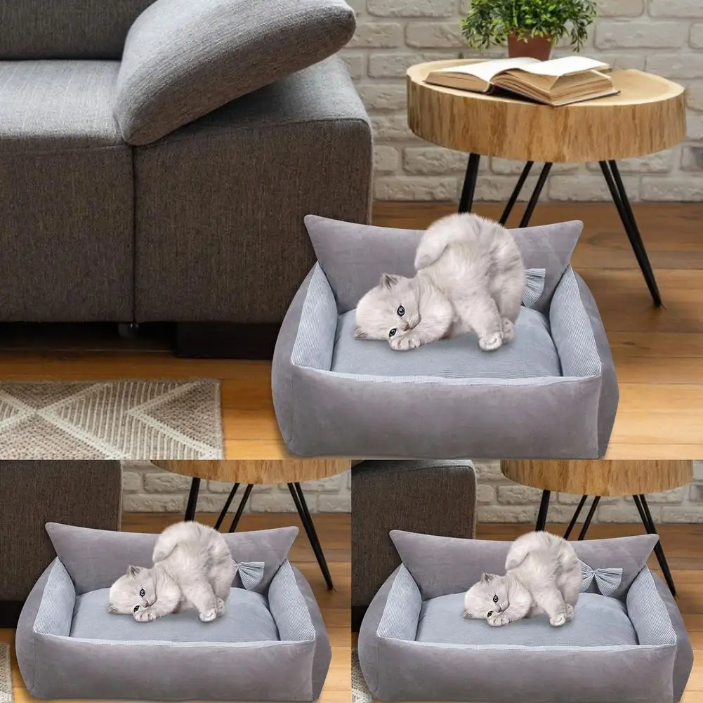 

Ортопедическая кровать для собак, уютная длинная богатая прямоугольная кровать, кровать для питомцев, кровать для малых и средних питомцев