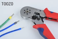 ferrule crimping tool kit toozo ferrule crimping pliers awg 23 10 0 25 6mm%c2%b2 w 1200pcs wire ferrule crimping wire end termina