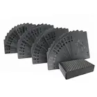 54 шт.упак. модная коллекция покерных карт из золотой фольги, водостойкие пластиковые игральные карты из ПВХ, набор однотонных черных настольных игр