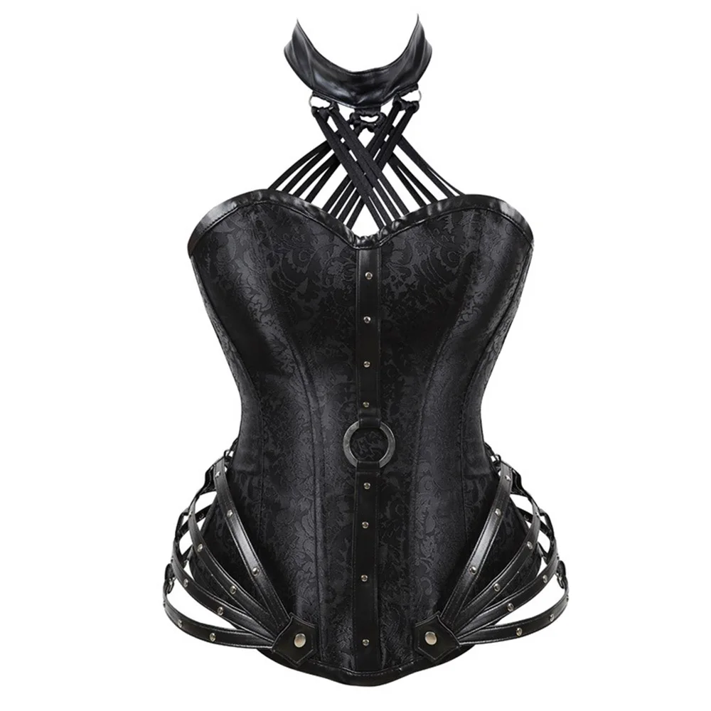 

Corset For Slimming 2021 New Gothic Vintage Black Red Strapless Halter Bustier Shapewear Medieval Palace Bodycon Corsets Top