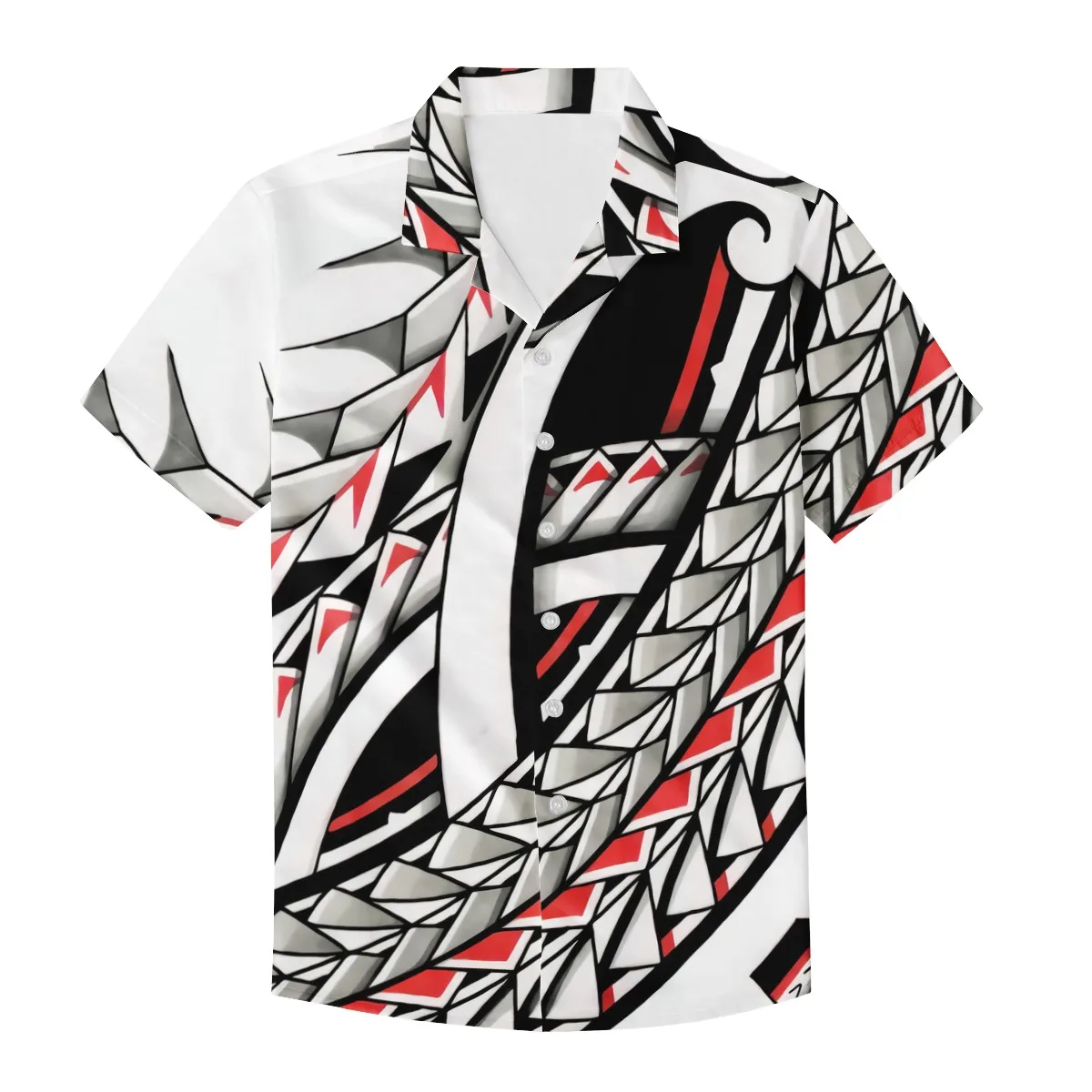 

Spring Men Short Sleeve Shirts Samoan Summer Viking Autumn custom print Plus size Puletasi Classics High Quality