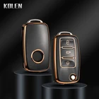 Автомобильный чехол-книжка из ТПУ для Volkswagen VW Polo Golf Passat тигуан Жук Caddy T5 Up Eos Skoda Octavia Seat Leon Altea