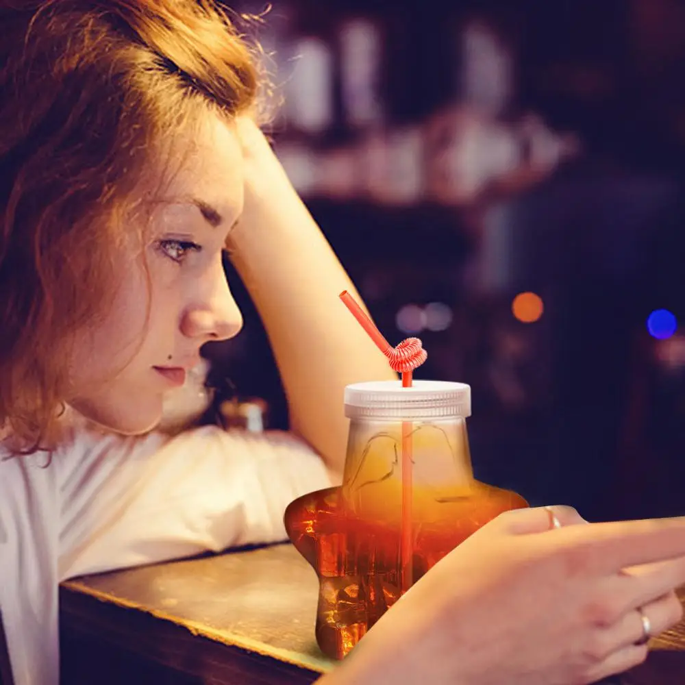 300/400 мл пластиковая бутылка в форме звезды летняя пляжная чашка для напитков