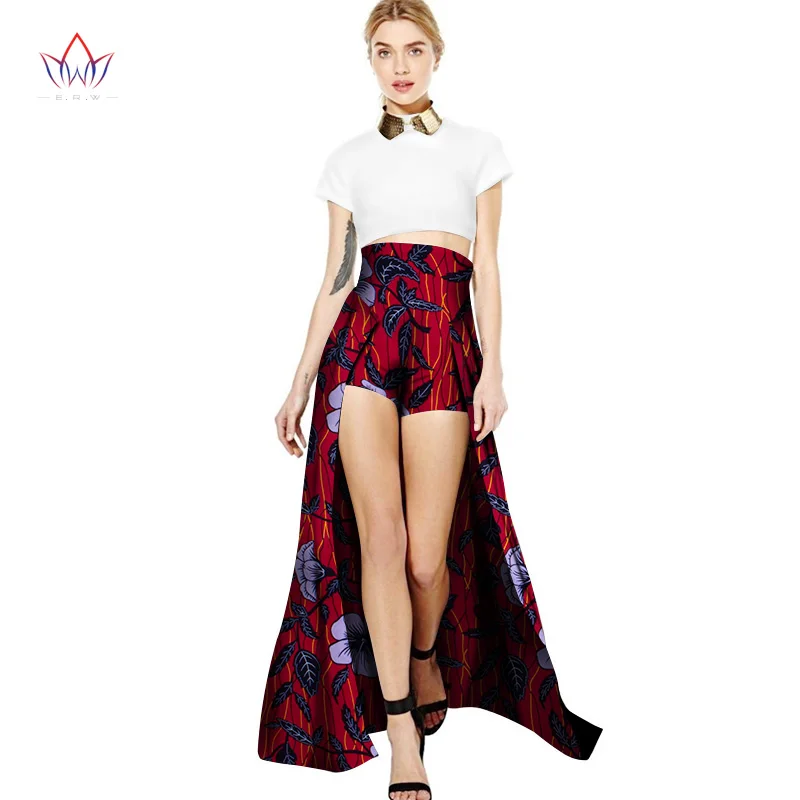 2021 Африканский стиль с высокой талией Шорты Дашики со шлейфом африканская одежда