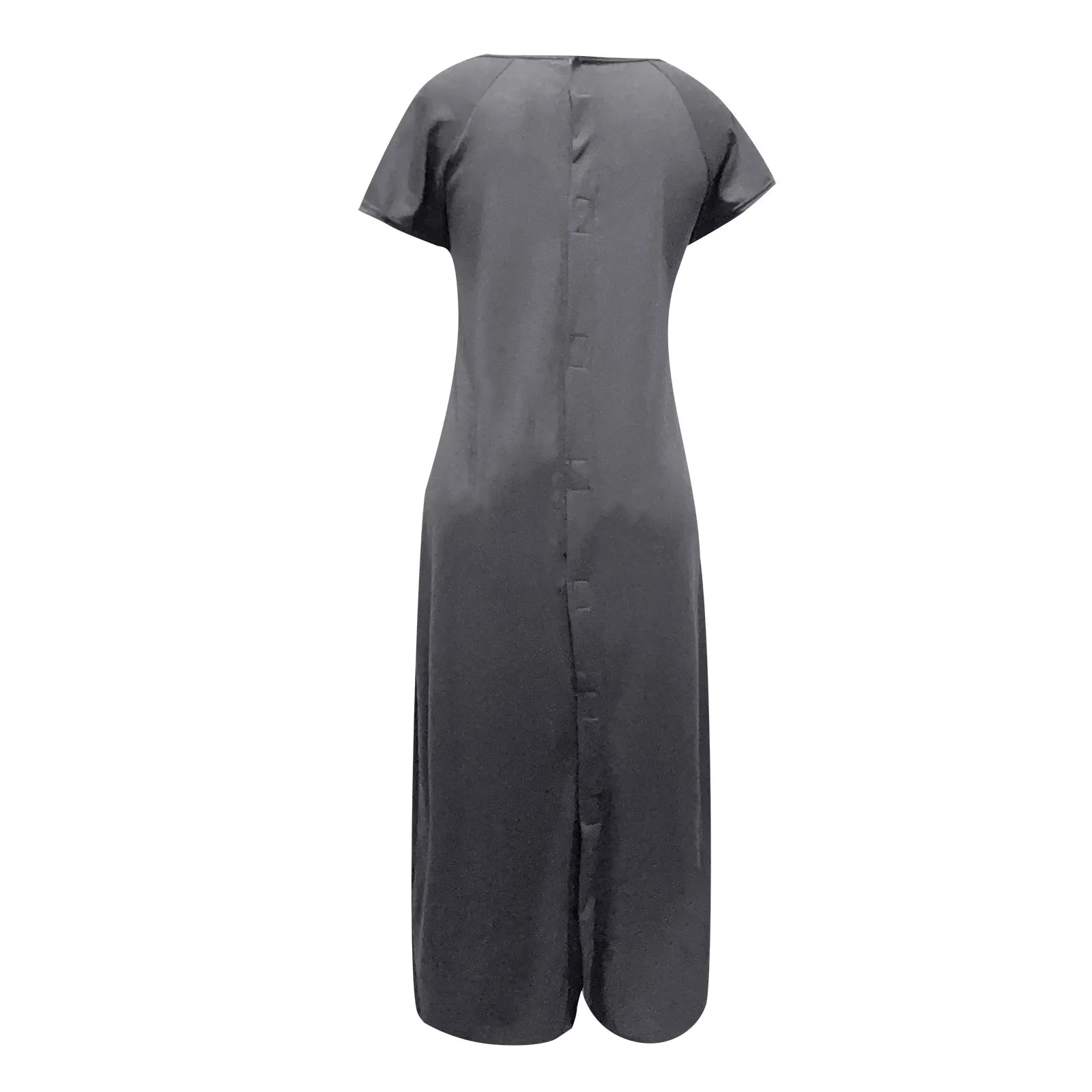 

Women's Maternity Breastfeeding Dresses Clothes For Pregnant Women Summer Solid Color O-Neck Nursing Dress Maternity Clothes