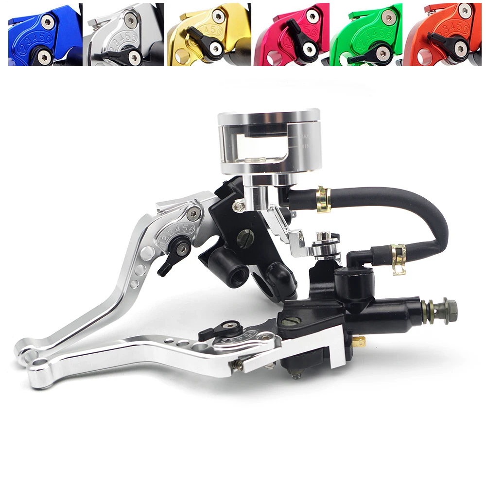 

CNC Motorcycle Brake Clutch Levers Master Cylinder Reservoir Set For yamaha ybr 125 honda cb400sf kawasaki vn800 bmw f750gs