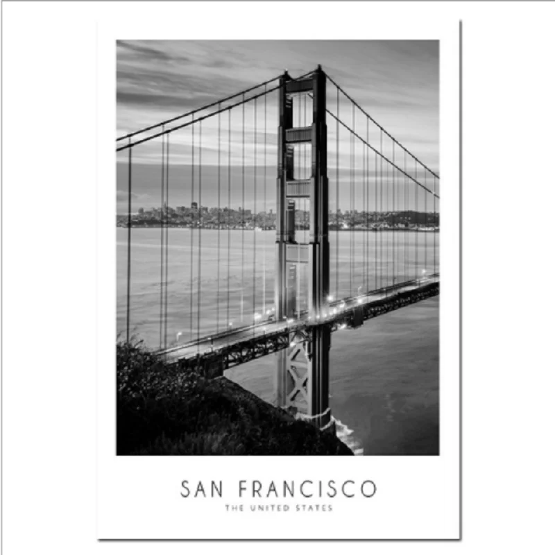 

1 PC Home Wall Painting Modern Classic City HD Framless Painting Machine Precise Cutting Home Living Room Bedroom Hotel Wall Art