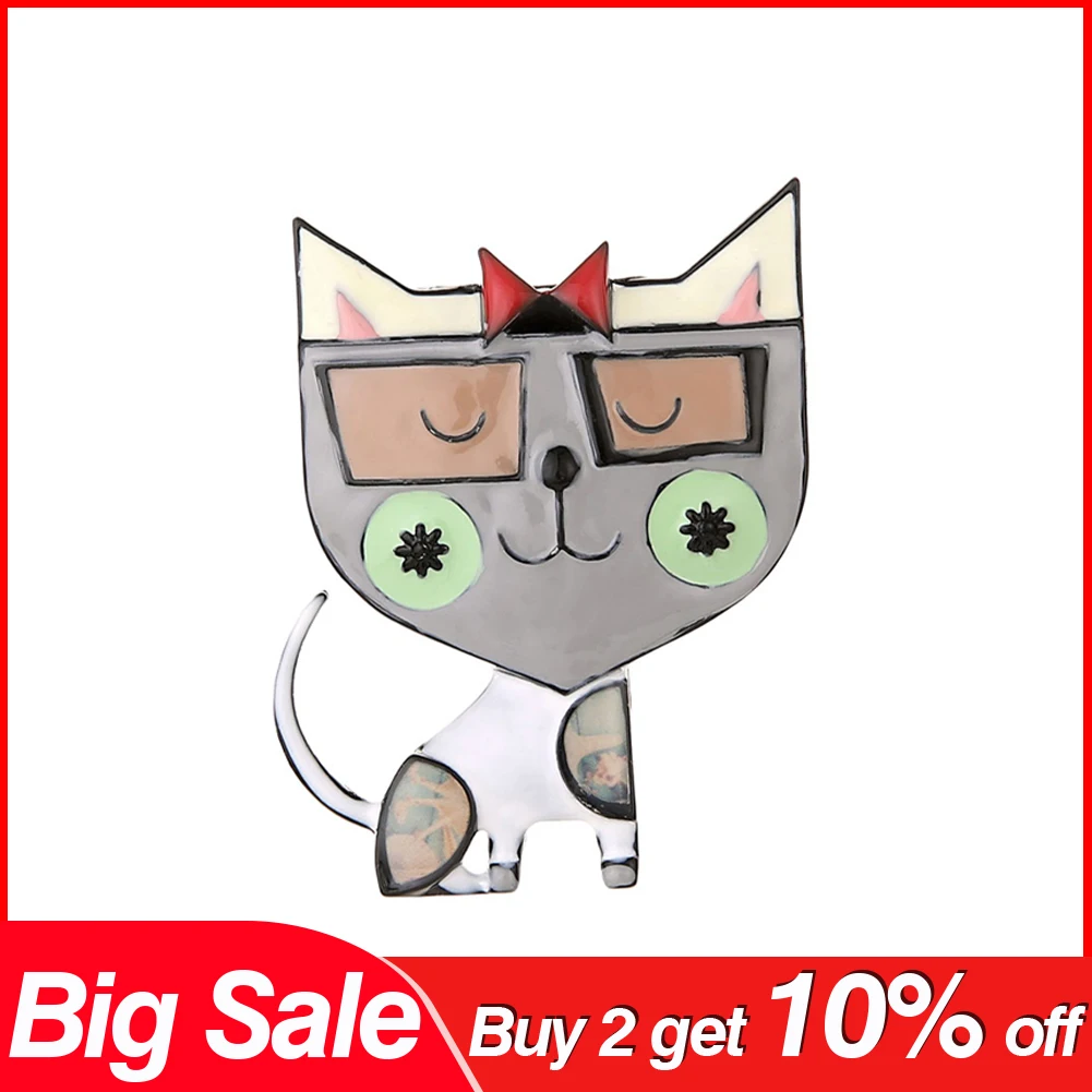 

Sale New Design Fashion Handmade Brooch Cartoon Animal Pins Cute Enamel Pin Cat for Women Girls Kids Dress Coat Brooches Lapel