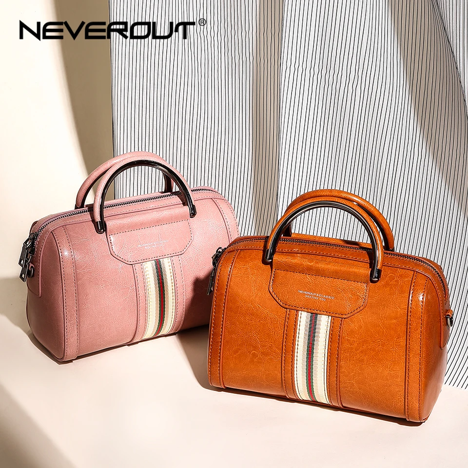 Женская сумка тоут NEVEROUT винтажная из сплит кожи 3 цвета|leather bags for women|leather bagbags women |