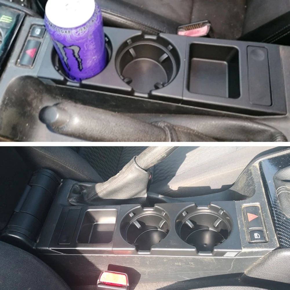 

Carbon Fiber Center Console Cup Coin Holder Storing Box Stowing Tidying Armrest Box Storage Box Cup Holder For BMW E46 3 SERIES