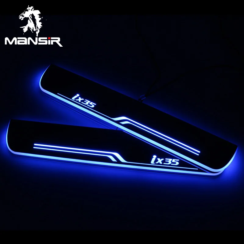 

MANSir 4PCS For Hyundai IX35 2009 -2017 2018 2019 Acrylic Moving LED Welcome Pedal Car Scuff Plate Pedal Door Sill Pathway Light