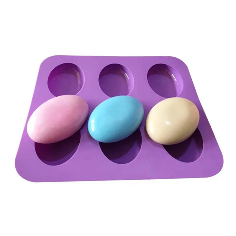

Hot Selling Shape Silicone Soap Oval 3D Goose 6 Eggs Mold DIY Handmade Chocolate Mousse Cake Mould Multifunction Decoratio Tool