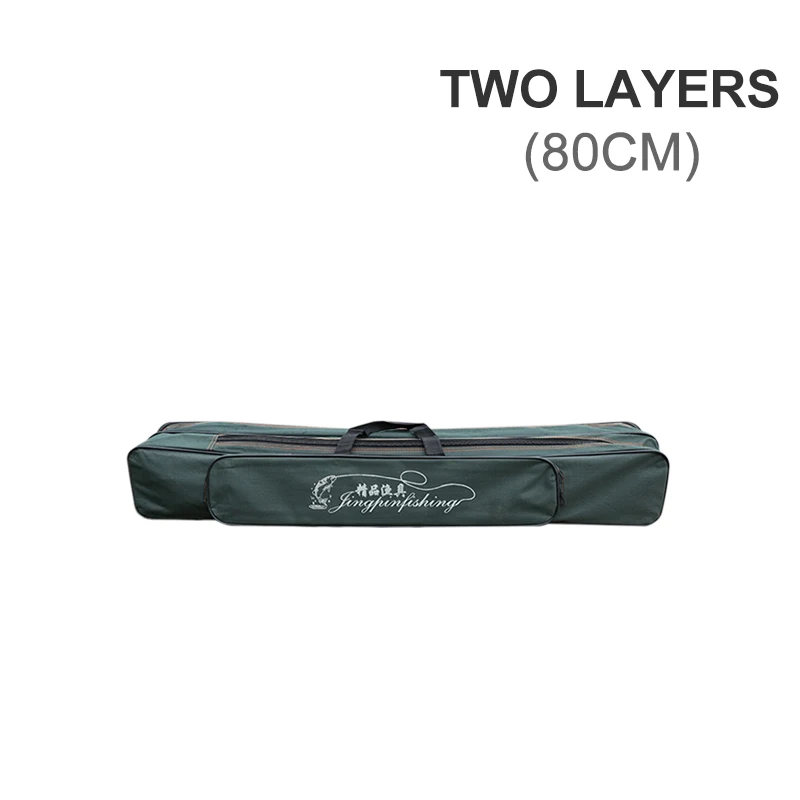 Army Green 80 cm Новые сумки для рыбалки 2 Слои многофункциональная сумка для рыбалки стержень катушки Lure нейлон хранения Полюс Карп рыболовные снасти Чехол XA40G - Цвет: Army Green 80 cm