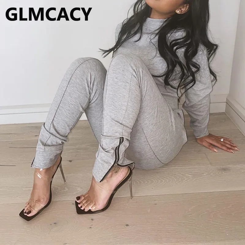 

Women Casual Two Piece Tracksuits Solid Long Sleeve Sweatshirt and Drawstring Sweatpants Sweatsuits