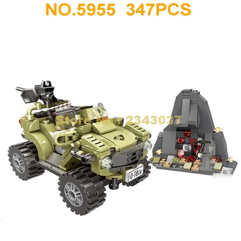 Xb06010 347 шт. Военная серия Oprah песочный автомобиль строительный блок 2 игрушка|building