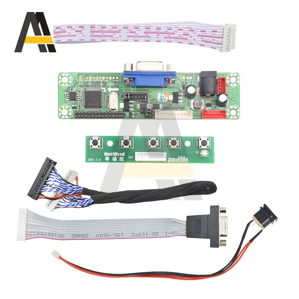 

1 Channel VGA Video MT6820 V2.0 Universal Driver Board Module + LVDS Screen Cable LCD Display FHD with LVDS Screen Line