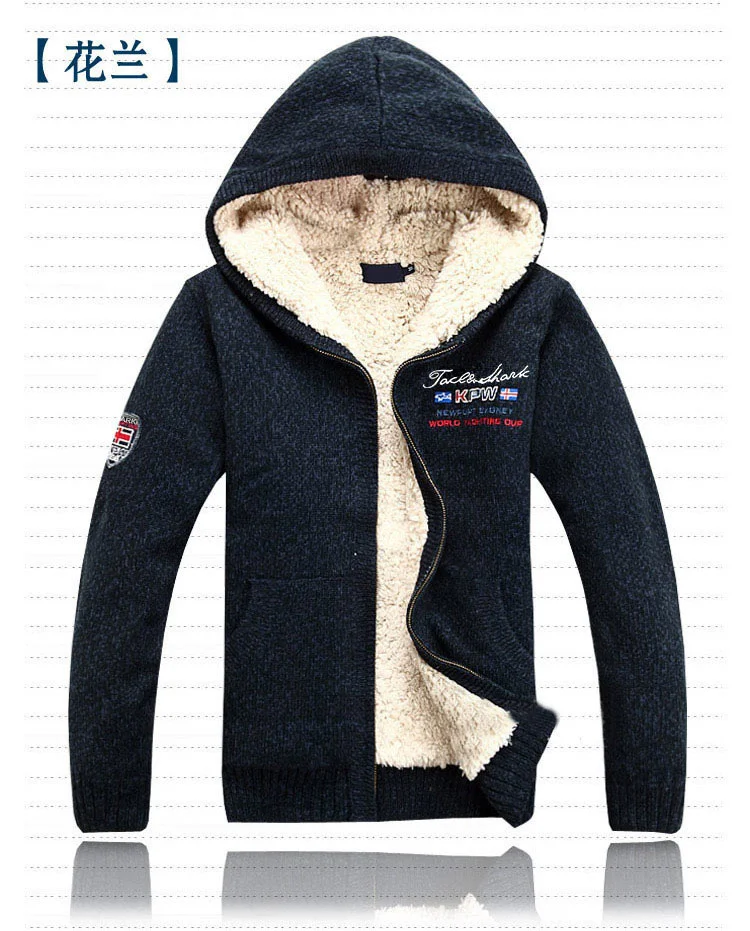 Мужской повседневный вязаный свитер из 100% шерсти на осень/зиму | Мужская одежда