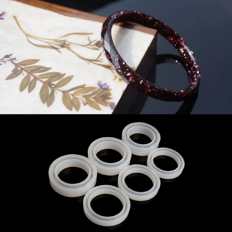 Круглая силиконовая форма JAVRICK браслет из смолы для самостоятельного