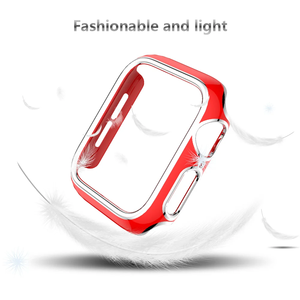 Модный матовый защитный чехол для Apple Watch SE 7 6 5 4 3 шт. бампер 41 мм 44 38 42 45 Жесткий
