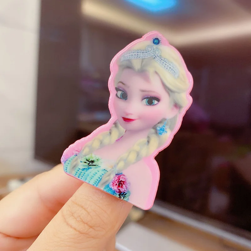 

10pcs/lot Disney Kawaii Baby Girls Hair Pins Cartoon Cute Mickey Minnie Duck Bear Princess Sweet Headdress Scrunchies BB Clip