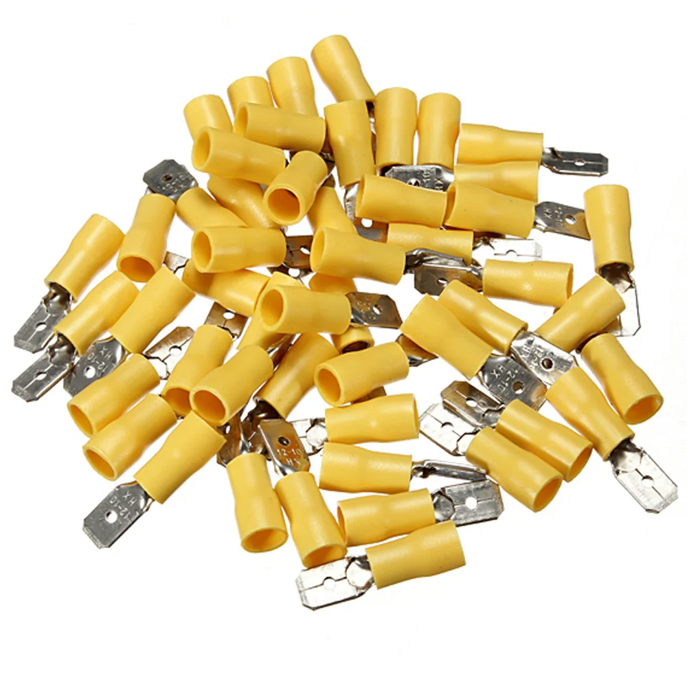 

Portable 100pcs Assorted Electrical Wire Terminals Connectors Male + female Crimp Spade