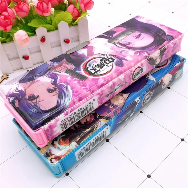 Многофункциональный чехол для карандашей с точилкой студентов аниме