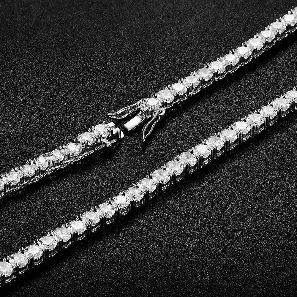 

Hip Hop Jewelry Iced Tennis Chain Men Chunky Necklace Iced Cubic AAA+ Zircon Miami Cuban Link Chain Necklace Jewelry
