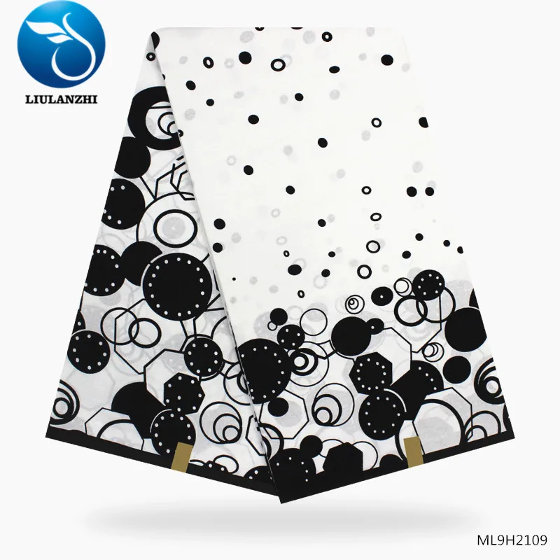 ML9H2109 LIULANZHI африканская голландская Ткань Горячая голландская печать восковой ткани голландский воск батик Ткань 6 ярдов африканская Анкара ткань ML9H1701-ML9H1727 - Цвет: ML9H2109