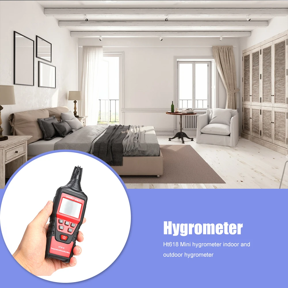 HT618 электронный цифровой ЖК Крытый Гигрометр детская комната Домашний термометр
