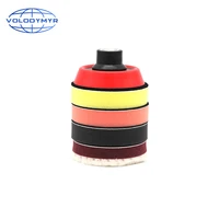 polishing pads 3 inch mini drill kit include m14 thread tray wool pad work with detail polisher auto accessorie for car polish