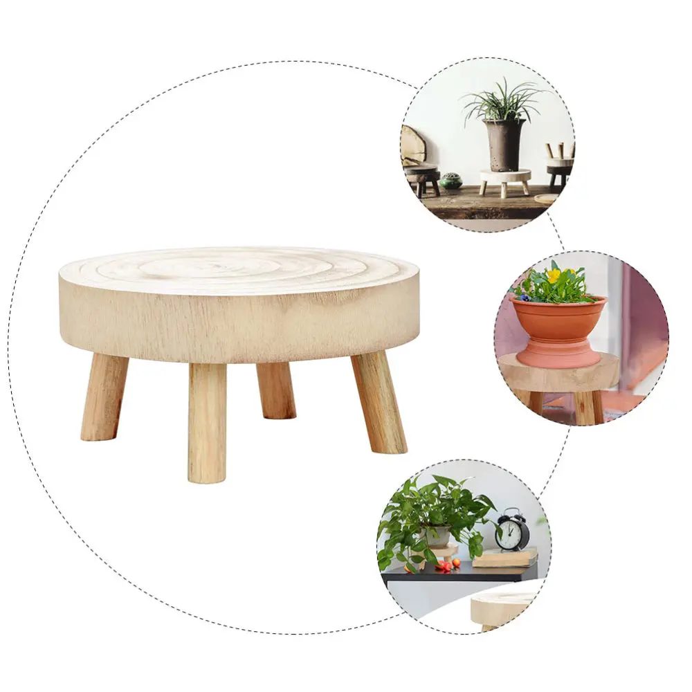 

Planter Round Rack Flower Pot Storage Rack Home Wood Rack Flower Pot Stand