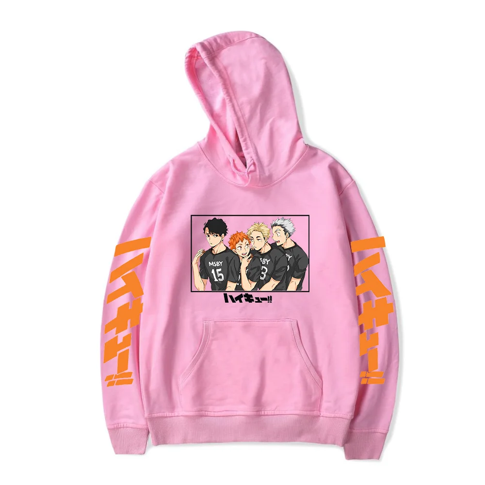 

2021 fashion Haikyuu! Unisex hoodie streetwear sweatshirt suitable adult/child pullover casual white sportswear