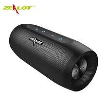 ZEALOT S16 Bluetooth Speaker Portable Wireless Speaker Column Bass Subwoofer Speaker with Mic Support TWS,TF Card,AUX,Power Bank