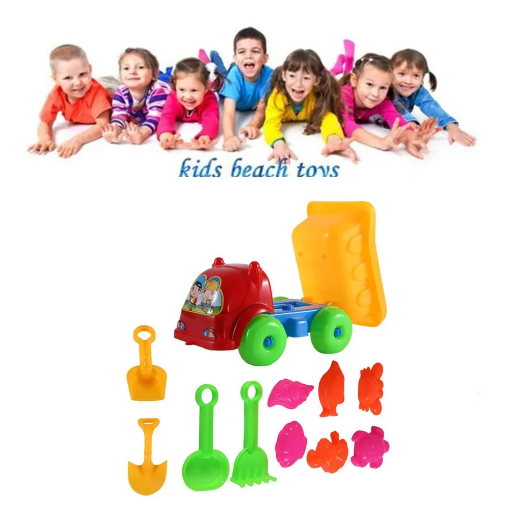 

Kids Creative Beach Toys 11Pcs/set Children Playing Truck Sand Dredging Toy Set Play Game Educational Toy Gift For Kids new year
