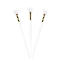 professional long size fan brush clay mask serum tools wood handle synthetic hair cosmetic beauty skincare makeup tool