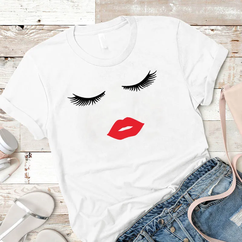 Женская Винтажная футболка с коротким рукавом и круглым вырезом|Футболки| |