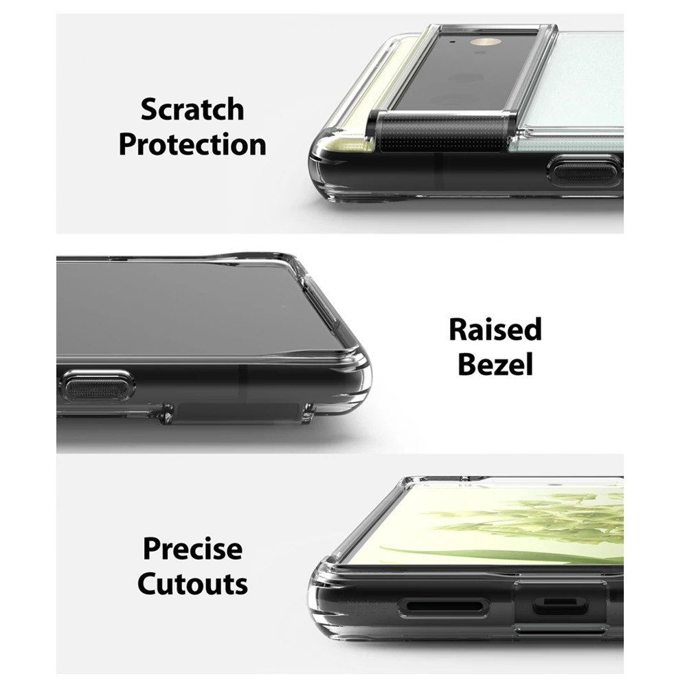 Funda Ringke Fusion dise&ntilde;ada para Google Pixel 6, carcasa con marco de Tpu suave y cubierta h&iacute;brida trasera dura transparente-4