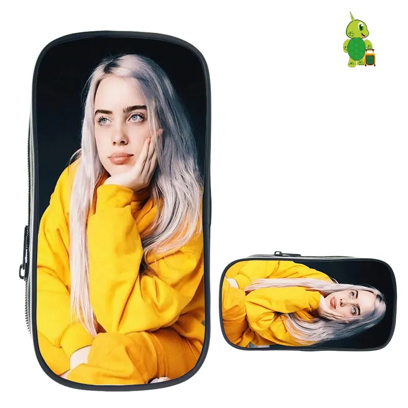 5 Billie Eilish пеналы для девочек-подростков, косметички, школьные принадлежности, канцелярские принадлежности, сумка для хранения, Billie Eilish, хип-хоп, косметичка - Цвет: 5