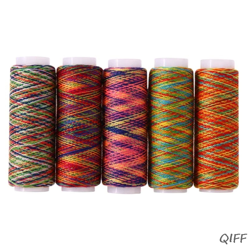 5 шт./компл. градиентная Радужная разноцветная полиэфирная тонкая искусственная